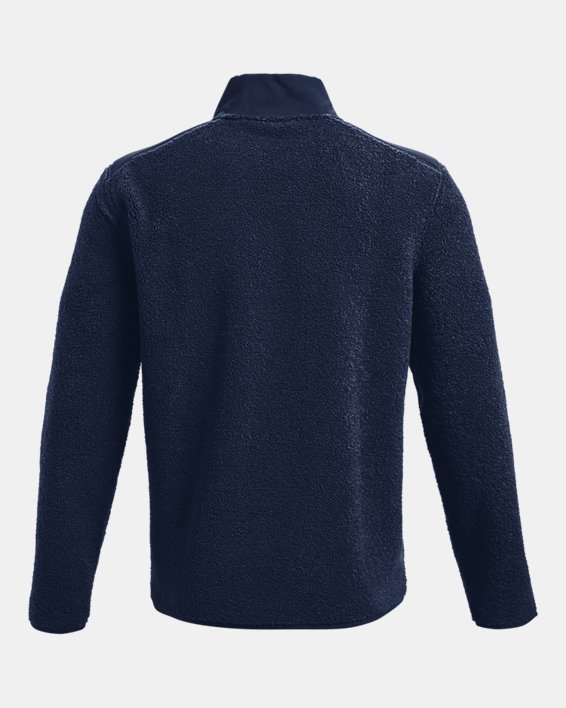 Men's UA SweaterFleece Pile Pullover, Navy, pdpMainDesktop image number 5